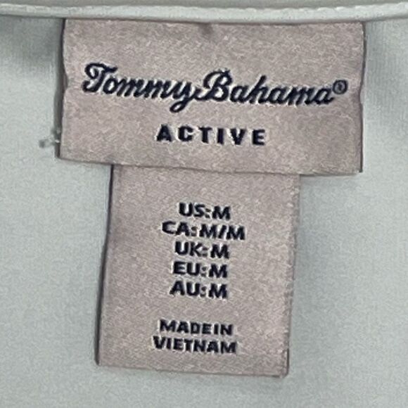 Tommy Bahama Active Wear White Sleeveless Quarter Zip Shirt, Size M - Picture 6 of 7